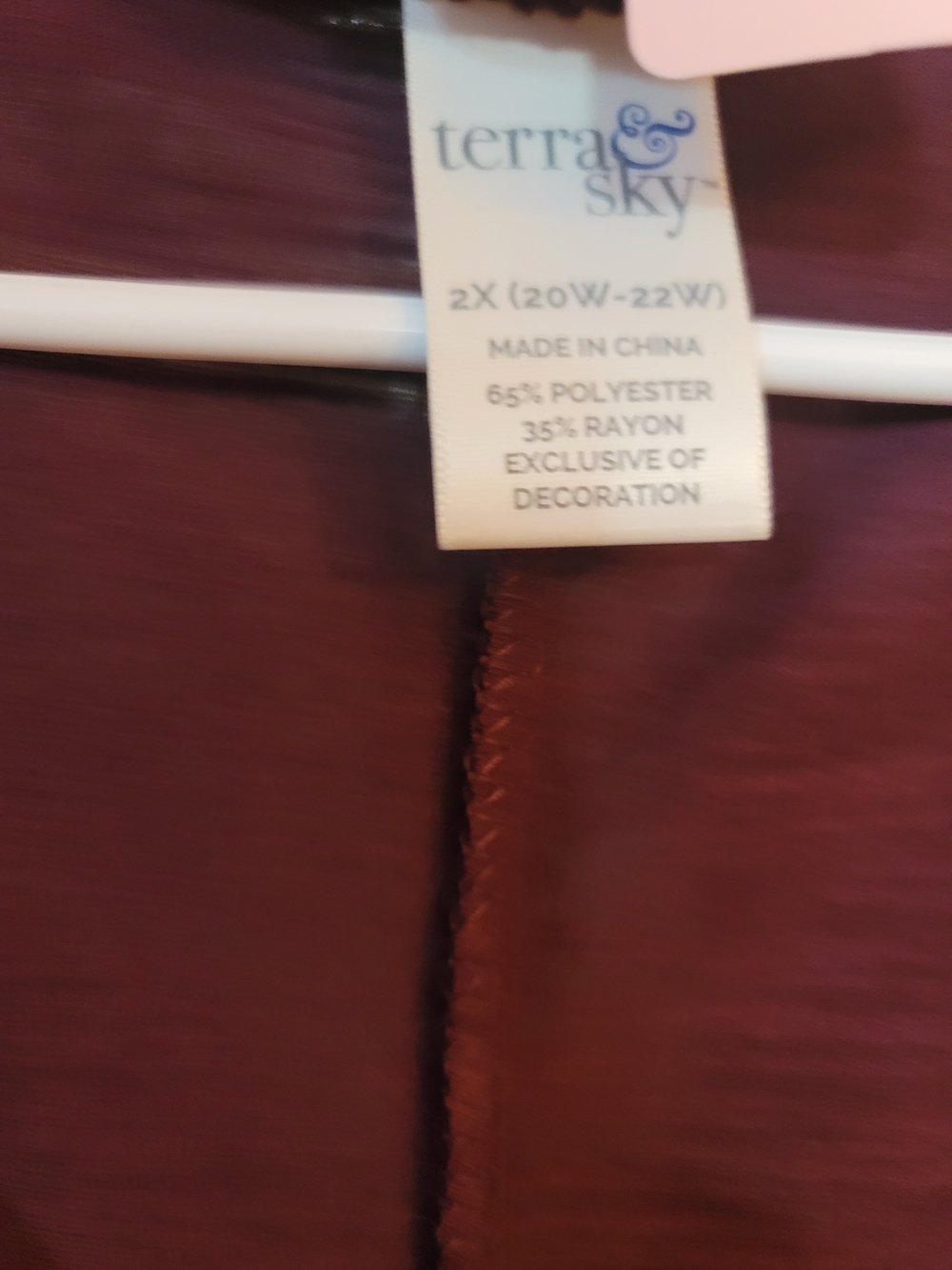 Terra & Sky Burgundy Lace-Trim Tank Top - Picture 3 of 6